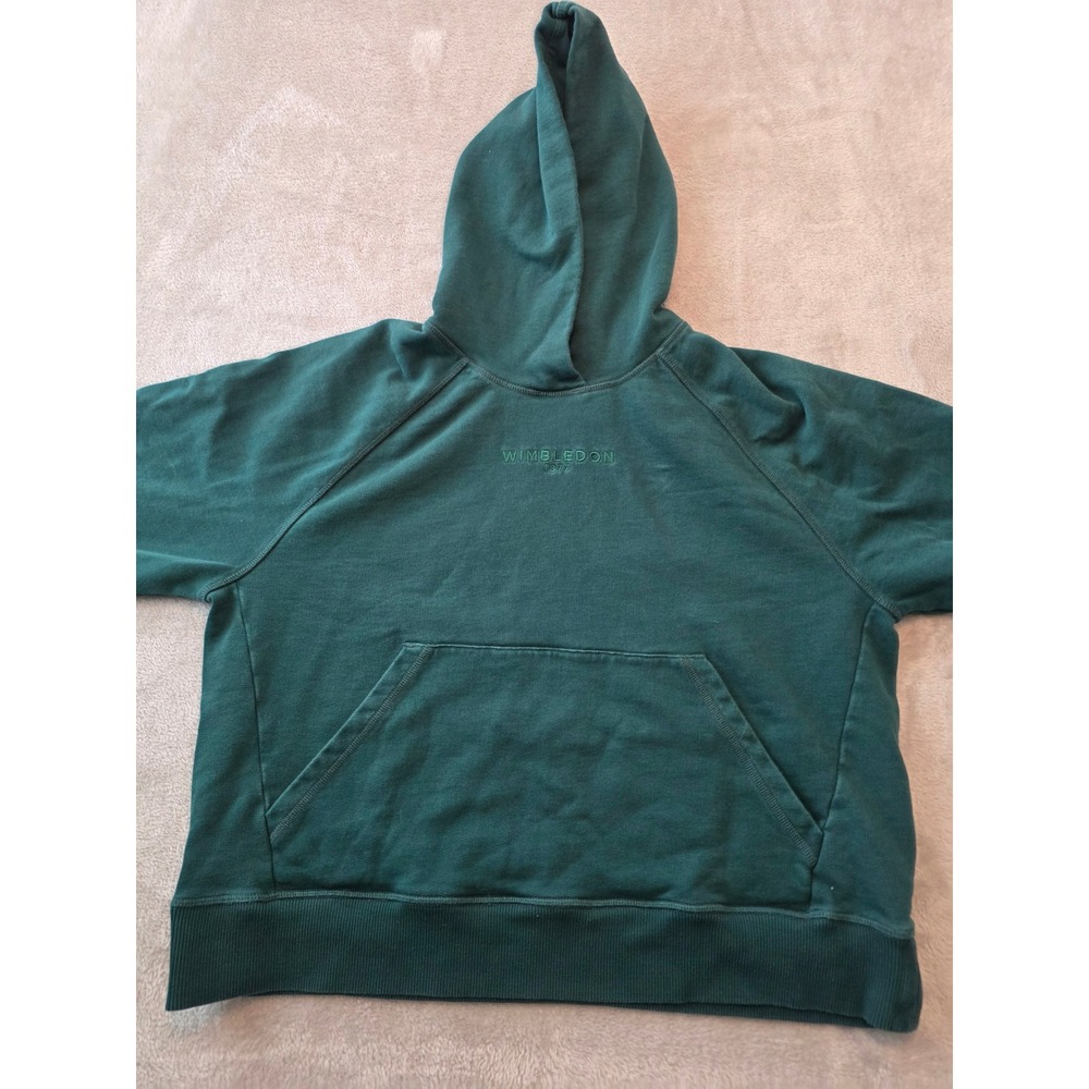 Wimbledon 1877 Sweatshirt Womens Size S Green Raglan Pullover Tennis Sporty